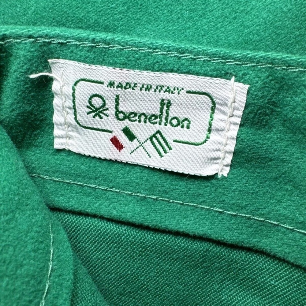 Vintage Benetton Italy Green pants Trousers Size 27 Highwaisted Pants - Picture 6 of 7